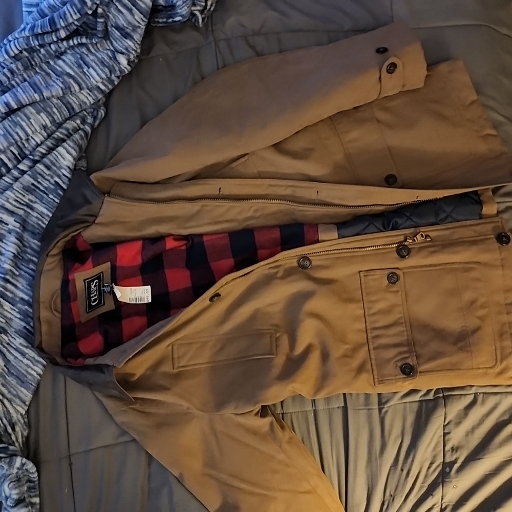 Brand New Chaps Flannel Lined Jacket